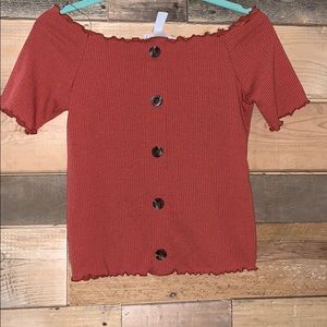 ❤️Burnt Orange off Shoulder top